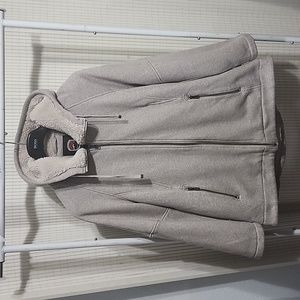 Madison Expedition Women's Beige Long Sleve Full Zip Hooded Jacket Size Large.